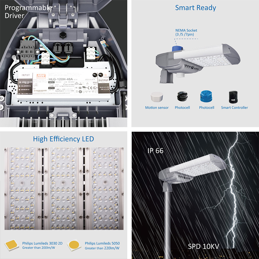 Tool-less 160w road street light Tool-less 160w road street light
