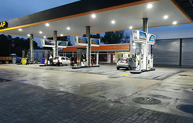100W LED Gas Station Canopy Lights in Ghana
