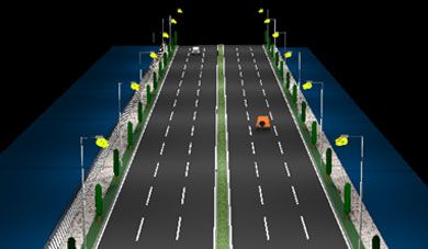 Dialux simulation design of Road Street Lighting