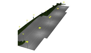 Dialux Lighting Simulation of 60W Streetlight Lamps for Parking Lot